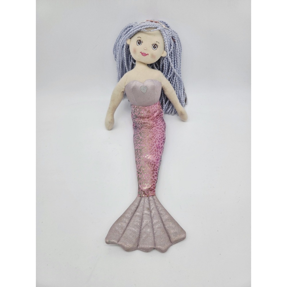 Ganz Shimmer Cove Mermaid 18in Plush Doll Stuffed Toy Purple Hair Rainbow Plush